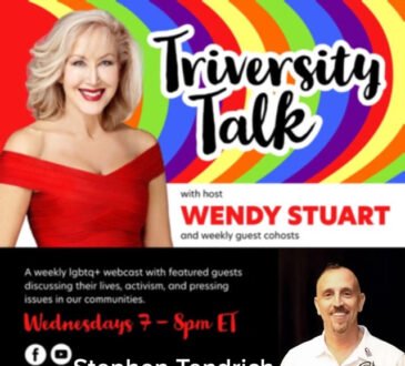 Wendy Stuart Presents Stephen Tendrich On TriVersity Talk Wednesday, January 14th, 2026 7 PM ET